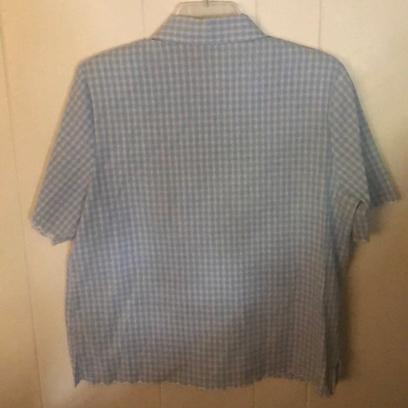 KORET CITY BLUES SHIRT SIZE M PETITE BLUE GINGHAM - Picture 3 of 5